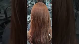 Ginger spice amp everything nice by 🧡🤎🍂  houstonhairstylist tapeinextensions coloredhair [upl. by Jehiah]