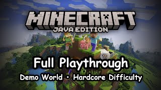 Minecraft Java Edition 1205 • Full Demo World LongplayPlaythrough Hardcore Difficulty [upl. by Yesnyl]