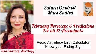 February 2024 Horoscopes Predictions for all 12 Ascendants Vedic Astrology [upl. by Manon]