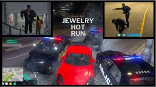 Benjis Long Scuffed Chase After Jewelry Hot Run  NoPixel RP 40 GTA RP [upl. by Spragens]