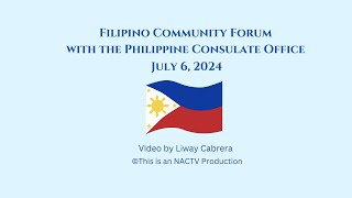 Community Forum with the Philippine Consulate [upl. by Estis]