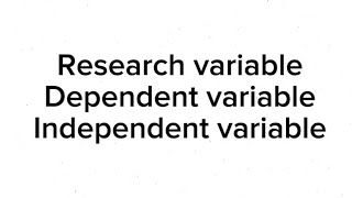 Research variable Dependent variable amp Independent variable in Hindi Urdu [upl. by Nosille]