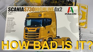 Italeri No 3927 Scania S730 HIGHLINE 4x2 kit UNBOXING and REVIEW [upl. by Erhard]