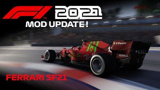 F1 2021 MOD UPDATE  FERRARI SF21 MISSION WINNOW LIVERY [upl. by Secilu59]