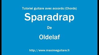 Sparadrap Oldelaf  Tutoriel guitare avec accords et partition en description Chords [upl. by Ena]