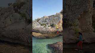 A secret lagoon in OceanBlue Byblos 🇱🇧 lebanon oceanblue oceanviews waves viralvideo [upl. by Hepzi174]