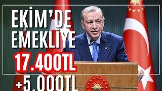 EMEKLÄ° 17400TL SSK BAÄKUR EK ZAM MAAÅ TABLOSU 1 EKÄ°M MAAÅLARA YENÄ° ARTIÅLAR VAR DUL YETÄ°M NE KADAR [upl. by Sarid]