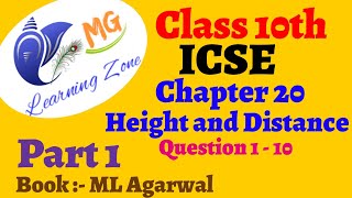 Class 10th  ICSE Mathematics  Chapter 20 Height and Distance  Question 110 [upl. by Ylellan849]