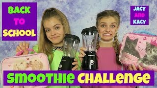 Lunch Box Smoothie Challenge  Back to School 2017  Jacy and Kacy [upl. by Drusy]