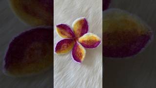 NEEDLE FELTING FLOWER Tutorial Plumeria [upl. by Pohsib]