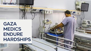 Gaza medics try to stay afloat amid weak medical systems [upl. by Tenaej]