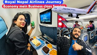 Flying Luxurious Royal Nepal Airlines A330 to Kathmandu  ₹3500 mein business Class Service [upl. by Johnston503]