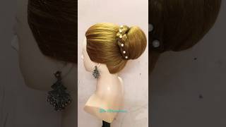 Bridal high bun hairstyle judahairstyle bridal viralvideo viral youtubeshorts trending bun [upl. by Himelman]