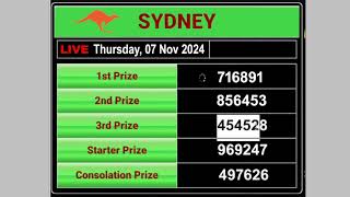 Sydney Live draw result 07112024  Live Draw SDY [upl. by Dodge597]