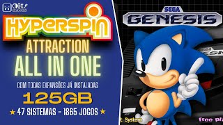 HyperSpin Attraction AIO  125GB PORTÁTIL  PRÉCONFIGURADO com update 53  1865 Games multijogos [upl. by Eenattirb448]