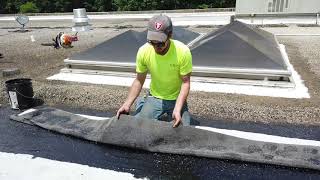 Built Up Roof Repair using Modified Bitumen [upl. by Yelserp603]