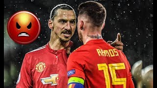 Sergio Ramos vs Zlatan Irbahimovic Crazy Fights ● FoulstacklesRed cards amp Bad Boy moments [upl. by Lrig]