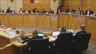 San Diego City Council to vote on proposed budget including funding for 1000bed homeless shelter [upl. by Sexela]