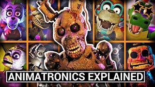 All Animatronics in Five Nights at Freddys Security Breach Explained [upl. by Aedni]