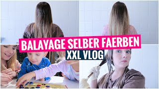 Balayage Ombré selber färben  Haare aufhellen DIY  XXL Familien VLOG  die Markerts [upl. by Roumell530]