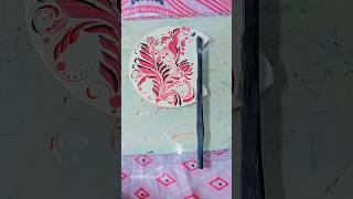 Hand fan painting 🌻 হাত পাখার ডিজাইন shorts design diyasthetic painting diy feedfeedshorts [upl. by Annatnas777]