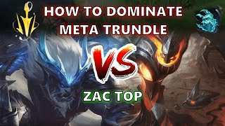 Zac top vs TRUNDLE META Lane guide [upl. by Quita813]