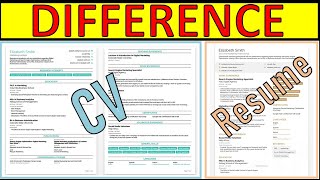 Class 11 English Difference between CV and Resume  CV Writing  Resume Writing Study With Me [upl. by Inahc]