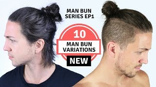 ✅ 10 Different Man Bun Styles  Men’s Long Hairstyles [upl. by Warfield426]