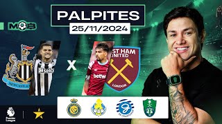 PALPITES DE FUTEBOL PARA O DIA 25 11 2024  BILHETE PRONTO SEGUNDOU NO MUNDO BET [upl. by Erdrich]