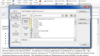 Outlook 2010 Insert a Hyperlink to an Office Document [upl. by Peedsaj]