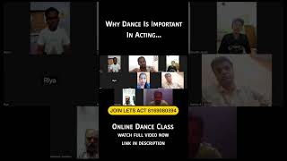 Why dance is important in acting Online dance session Lets Act [upl. by Leilani]