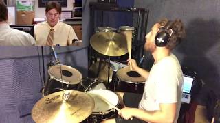 Jim Impersonates Dwight wDrums [upl. by Anelav]