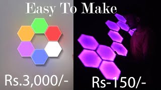 How To Make Hexagon Light At Home 2020  Hexagone light panels [upl. by Einnej]