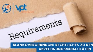 Blankoverordnung Rechtliches zu den Abrechnungsmodalitäten [upl. by Adleremse]