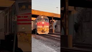 Metra 211 leads BNSF 1249 through Lavergne metra [upl. by Neile]