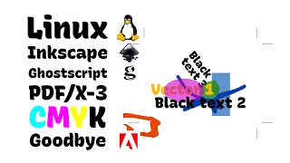 Linux Inkscape Ghostscript PDFX3 CMYK and Goodbye Adobe [upl. by Elleiand]