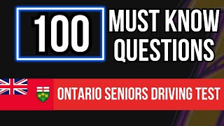 Ontario Seniors Driving Test 2024 100 Must Know Questions [upl. by Ardnael]