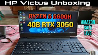 HP Victus Fb0106Ax Unboxing  Ryzen 5 5600H  4Gb RTX 3050 [upl. by Lebiralc]