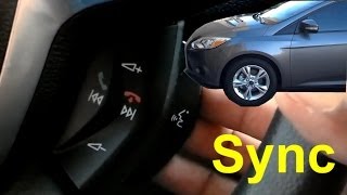 How to sync or set up your bluetooth phone in the Ford Focus and other Sync equiped cars  VOTD [upl. by Fawcette]