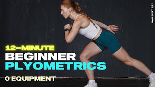 12 Min BeginnerFriendly Plyometrics For Runners amp Athletes   Warm Up amp Strength [upl. by Selry]