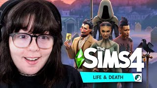 FUNERALS amp GRIMTERNS  The Sims 4 Life amp Death Expansion Pack Trailer Reaction [upl. by Eaner]