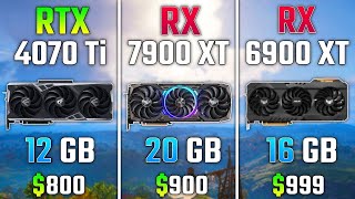 RTX 4070 Ti против RX 7900 XT против RX 6900 XT Тест в 7 играх [upl. by Atinihs221]