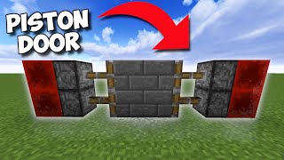 117 EASIEST Piston Door In Minecraft  Hidden 2x2 Redstone Door [upl. by Killian]