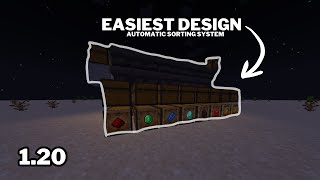 Minecraft EASY Automatic Sorting System 120  Auto sorter [upl. by Armalla]