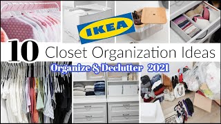 10 IKEA Closet Organization Ideas You Need  Declutter  Organize With Me 2021 \ Home Organizing [upl. by Mclaughlin]