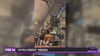 Gym goers speak out about viral and polarizing gym creep trend [upl. by Gilmore]