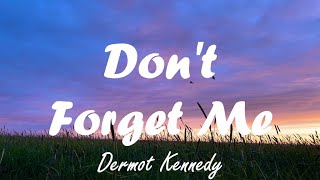 Dermot Kennedy  Dont Forget Me Lyrics [upl. by Ahsinad]