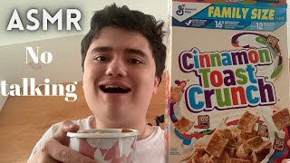 ASMR CINNAMON TOAST CRUNCH NO TALKING MUKBANG [upl. by Sivia306]