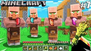 TRANSPORTING VILLAGERS TO MY HOUSE  MINECRAFT  GAMEPLAY 7 [upl. by Ahtiekahs]