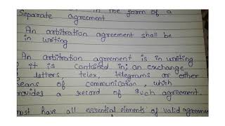 ARBITRATION AGREEMENT  ESSENTIAL AND KINDS OF ARBITRATION AGREEMENT NOTES PART2 [upl. by Setsero]